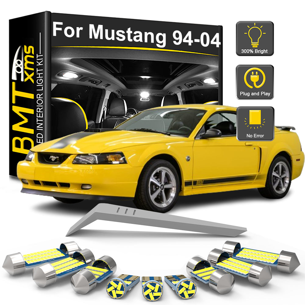 AutoGlowLED 13Pc Canbus LED Interior Light Kit for Ford Mustang 1994-2004