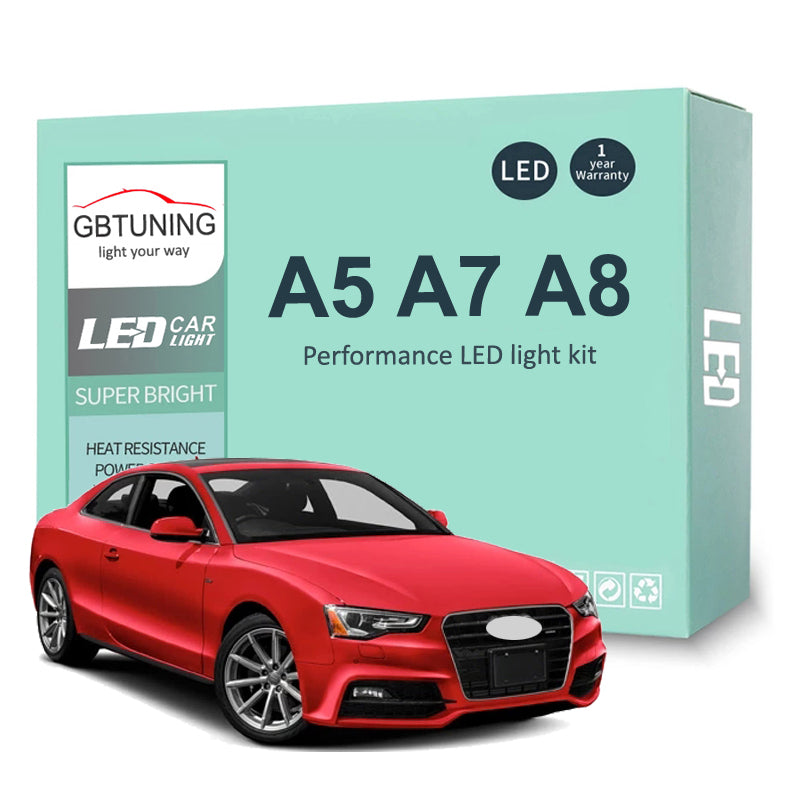 AutoGlowLED Canbus LED Interior Light Kit for Audi A5 S5 RS5 B8 8T A7 S7 RS7 4G A8 S8 D2 D3 4D