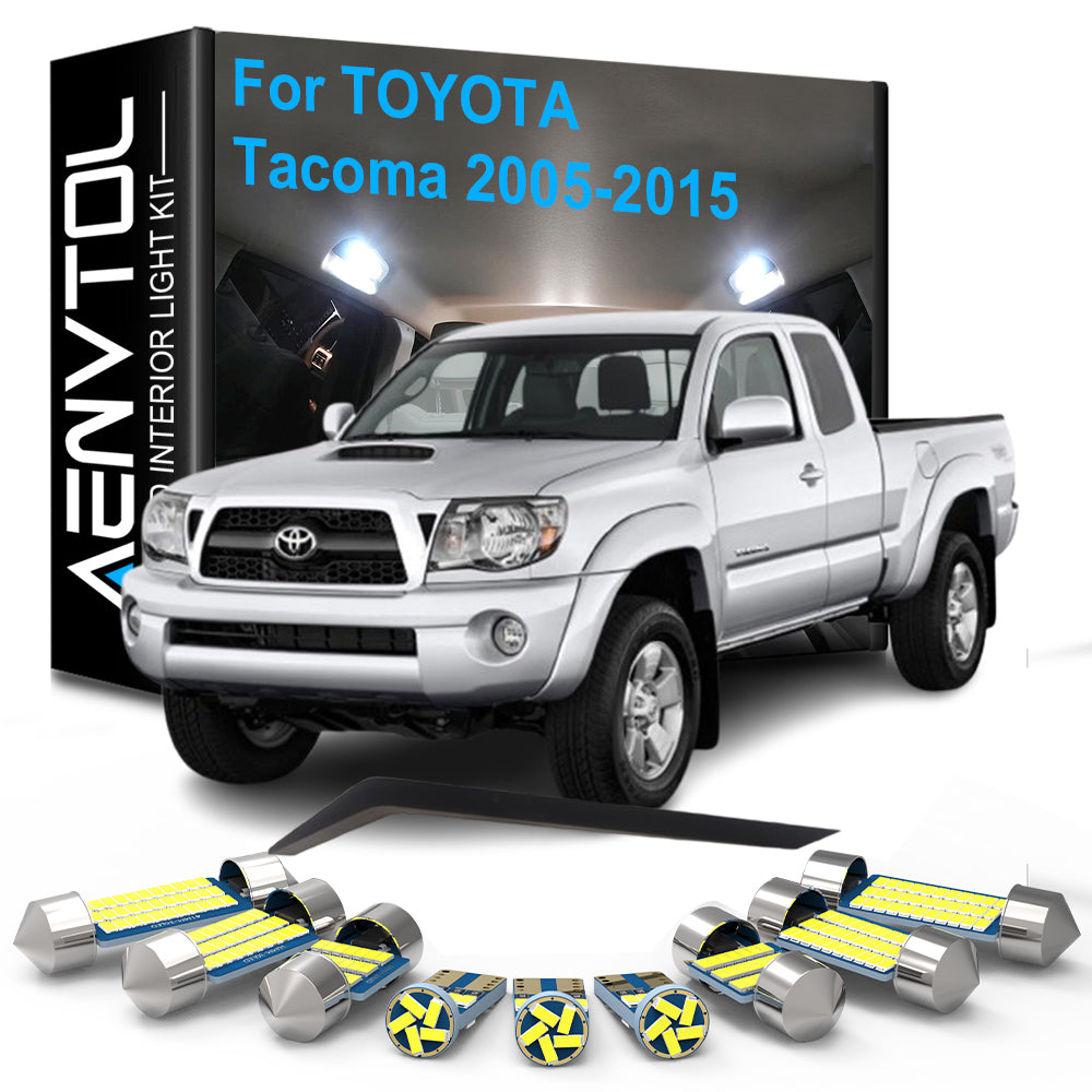 AutoGlowLED LED Interior Light Kit for Toyota Tacoma 2005-2015, 10pcs Canbus Error Free