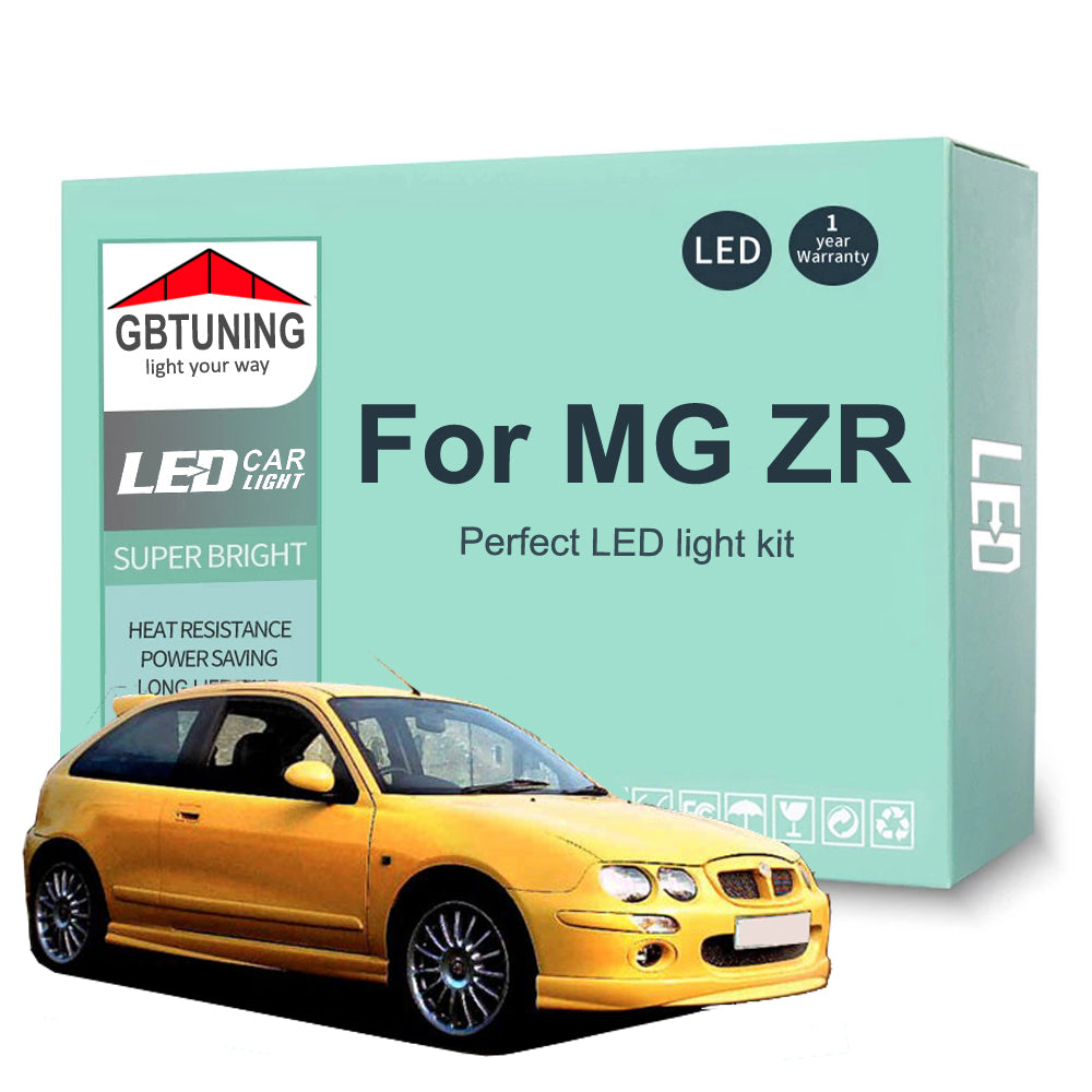 AutoGlowLED 7Pcs LED Interior Light Kit for MG ZR MGZR 2001-2005 Canbus