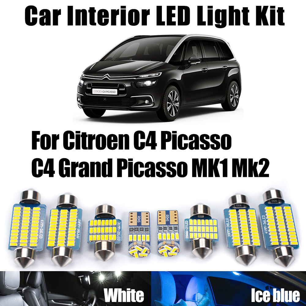 AutoGlowLED Canbus LED Interior Light Kit for Citroen C4 Picasso