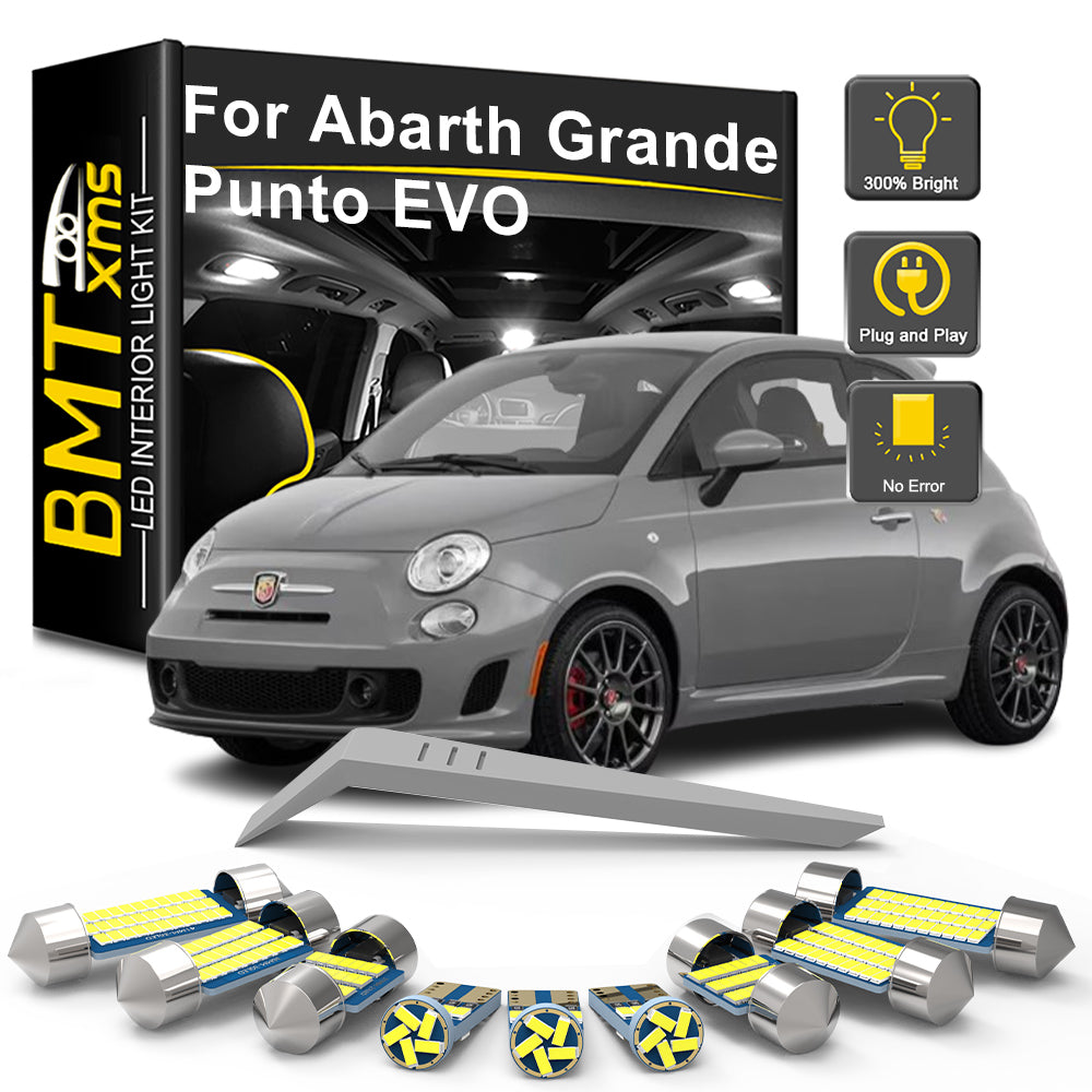AutoGlowLED Canbus LED Interior Light Kit for Fiat Abarth 500 595 695 Punto