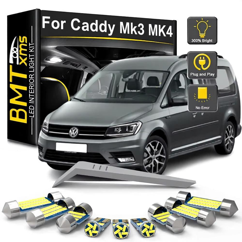 AutoGlowLED Canbus LED Interior Light Kit for VW Caddy MK3 MK4
