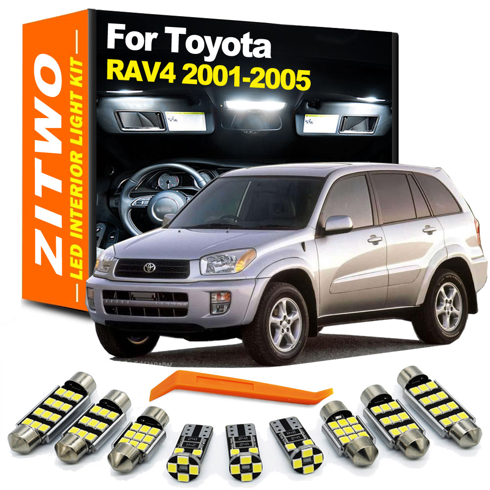 AutoGlowLED 8Pcs Canbus LED Interior Light Kit for Toyota RAV4 2001-2005