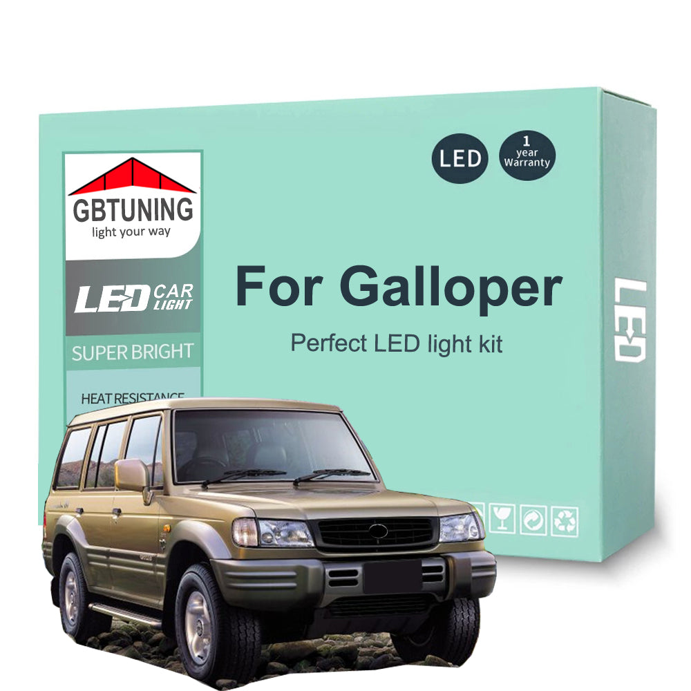 AutoGlowLED 9Pcs LED Interior Light Kit for Hyundai Galloper 1990-2003 Canbus