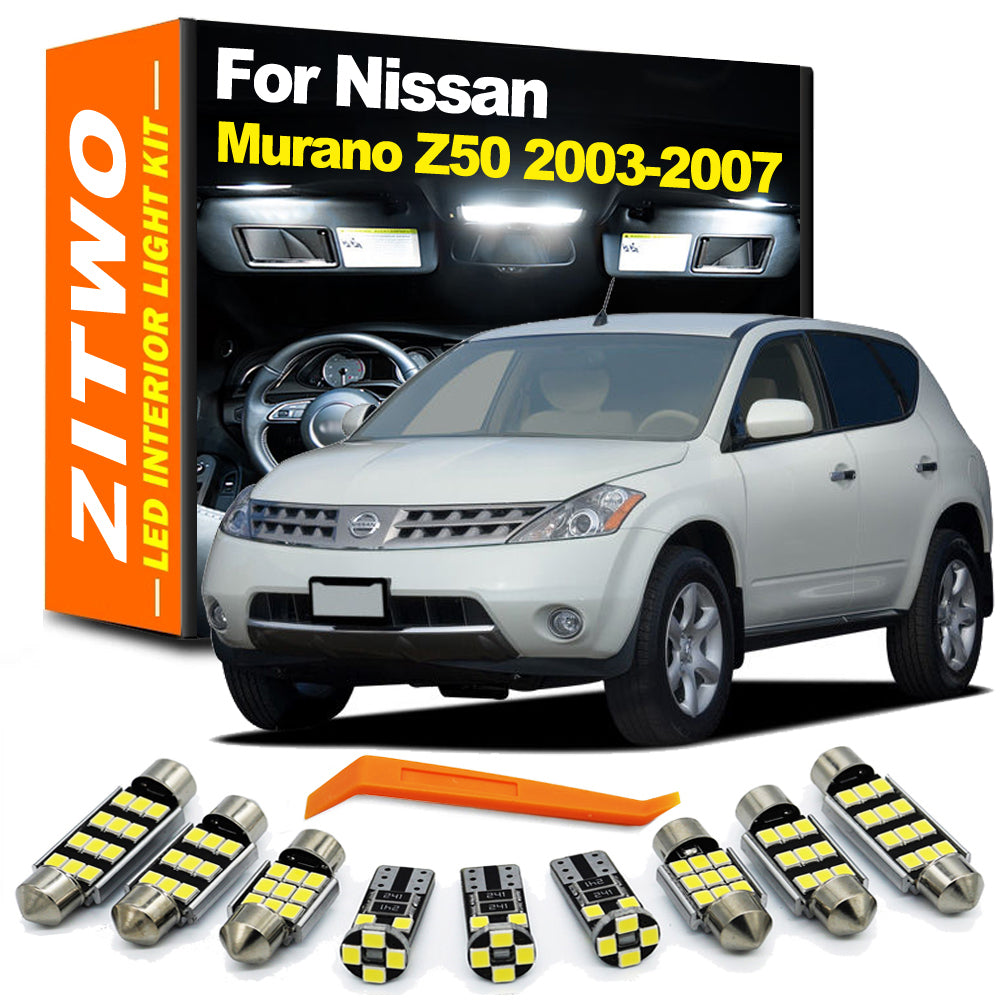 AutoGlowLED 15-Piece LED Interior Light Kit for Nissan Murano Z50 2003-2007