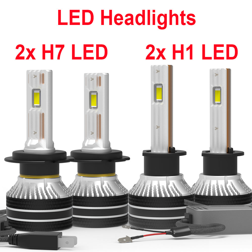 AutoGlowLED Car LED Headlight Bulbs H7 H1 Canbus 6000K White