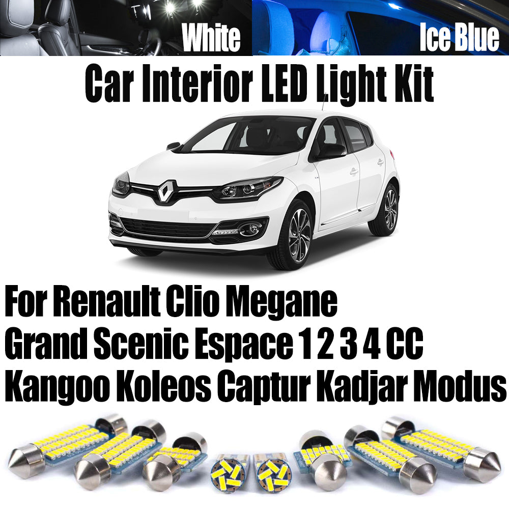 AutoGlowLED Canbus Interior LED Light Kit for Renault Clio Megane Scenic