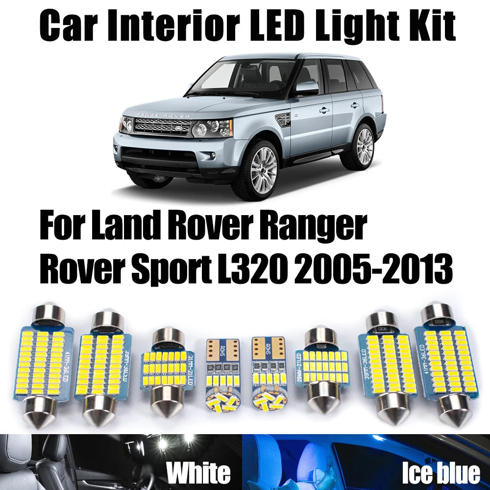 AutoGlowLED 14Pcs Canbus LED Interior Light Kit for Land Rover Range Rover Sport L320