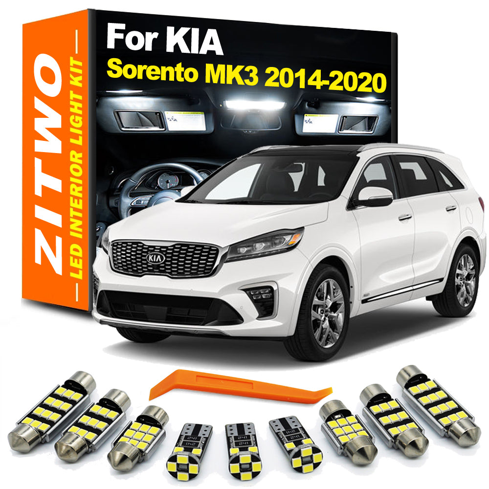 AutoGlowLED 11pc LED Interior Light Kit for Kia Sorento III UM 2014-2020