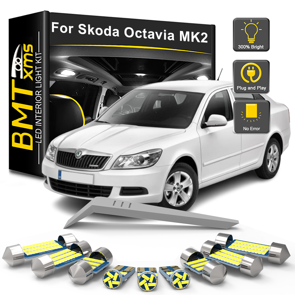 AutoGlowLED LED Interior Light Kit for Skoda Octavia MK2 A5 1Z 2005-2012 Canbus
