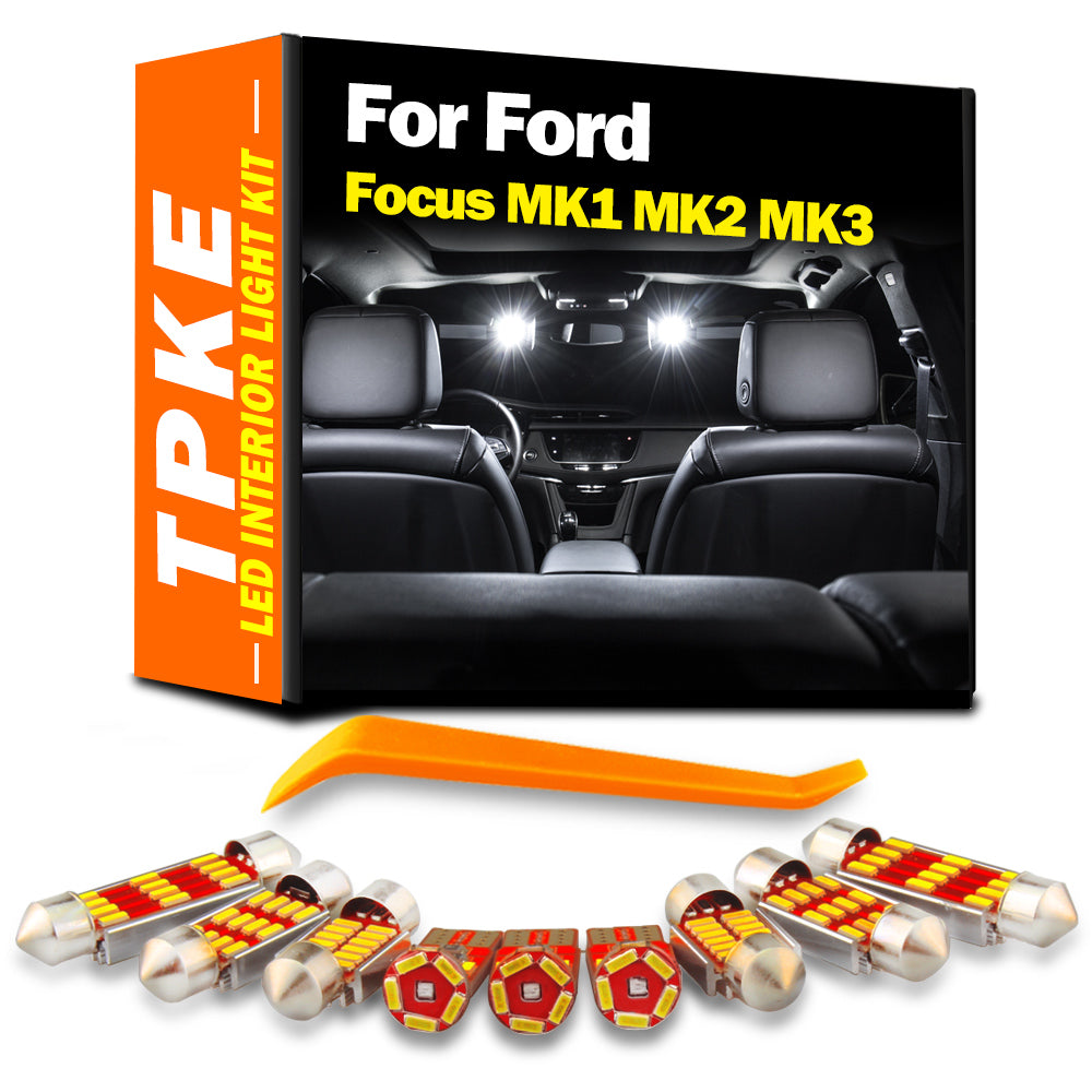 AutoGlowLED LED Interior Light Kit for Ford Focus MK1 MK2 MK3 Canbus No Error