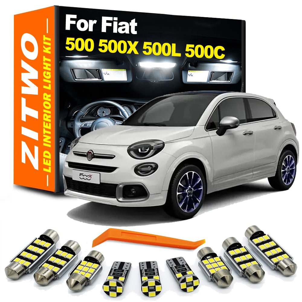 AutoGlowLED Canbus LED Interior Light Kit for Fiat 500 500X 500L 500E 500C 2007-2023