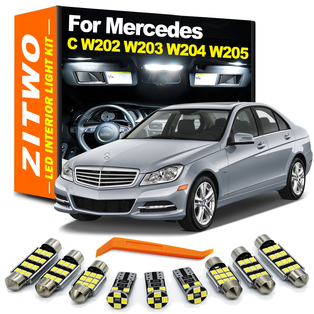AutoGlowLED Complete LED Interior Light Kit for Mercedes-Benz C-Class W202-W205
