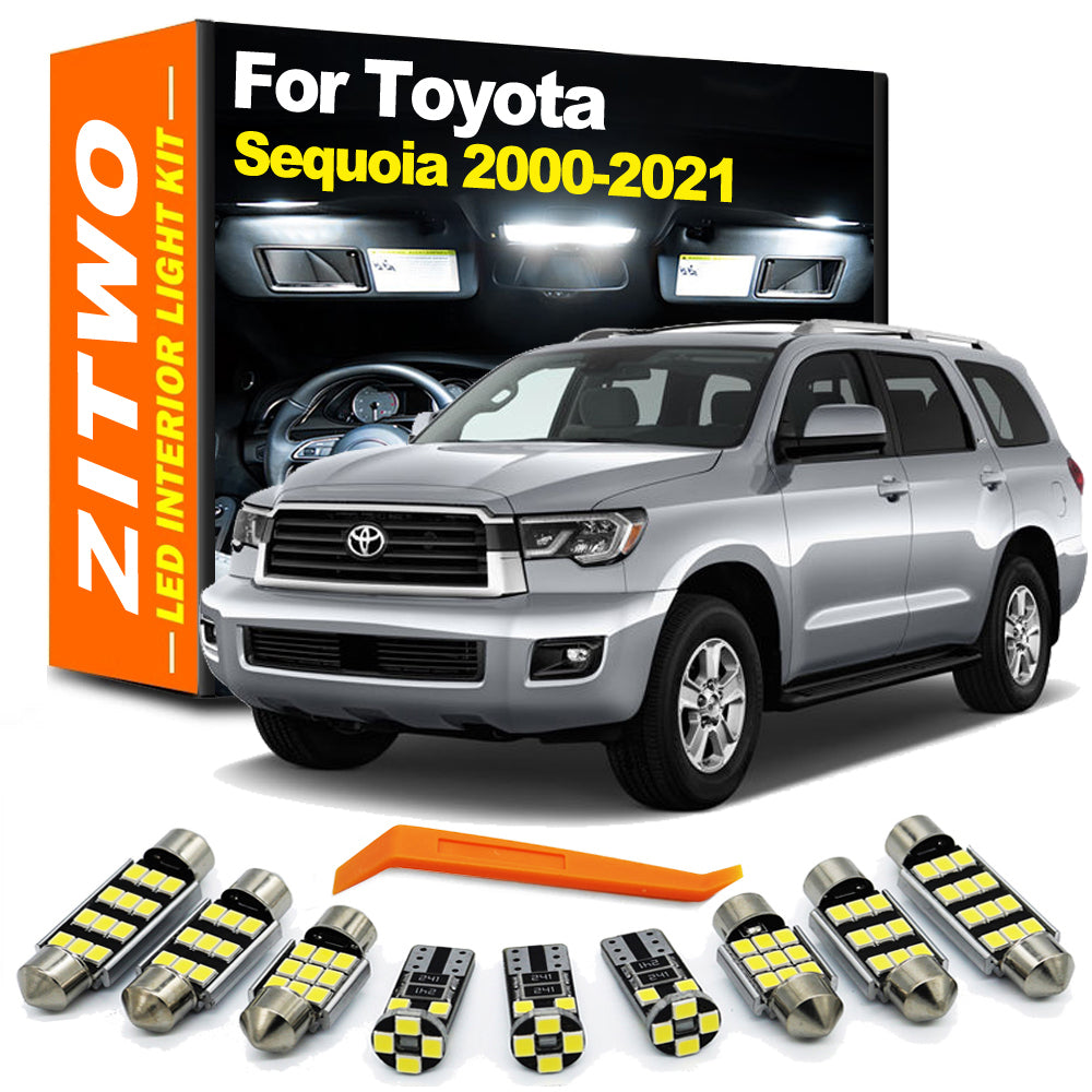 AutoGlowLED Toyota Sequoia LED Interior Light Kit 2000-2021 White
