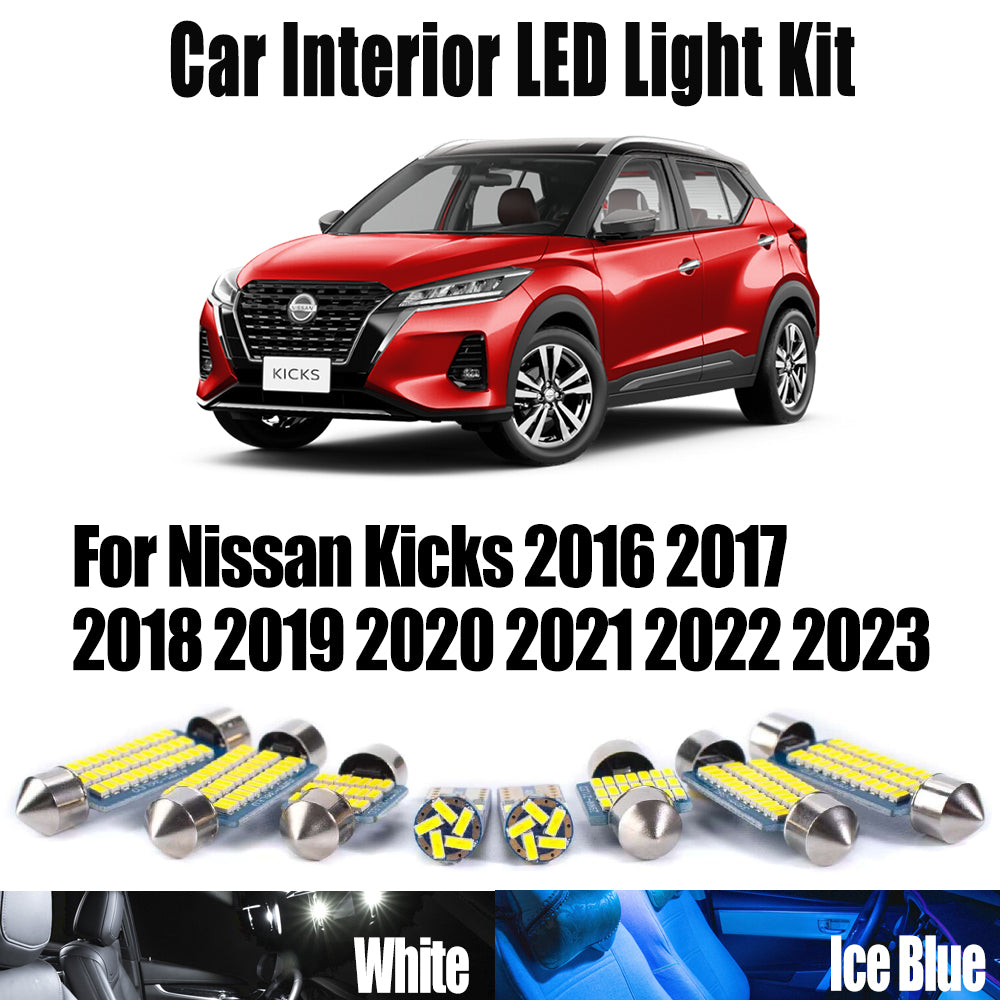 AutoGlowLED 11Pcs Canbus LED Interior Light Kit for Nissan Kicks 2016-2023