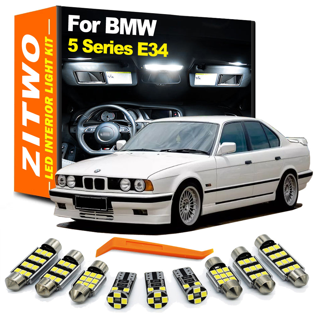 AutoGlowLED 19Pcs LED Interior Light Kit for BMW 5 Series E34 1988-1996