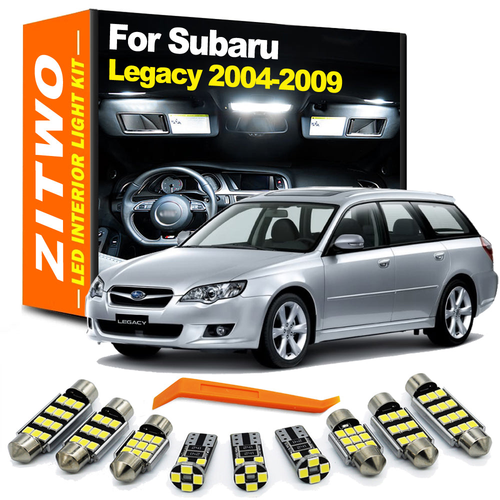 AutoGlowLED 15Pcs LED Interior Light Kit for Subaru Legacy 2004-2009