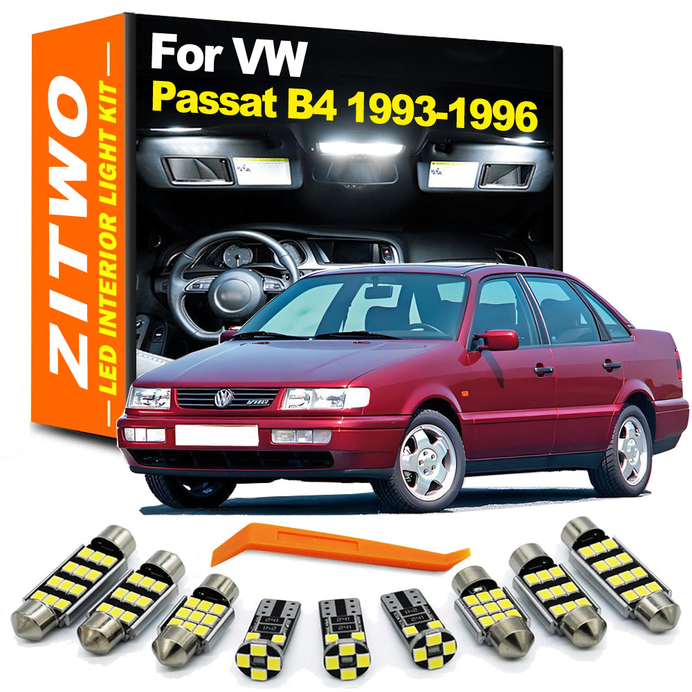 AutoGlowLED 12 Pcs Canbus LED Interior Light Kit for VW Passat B4 1993-1996