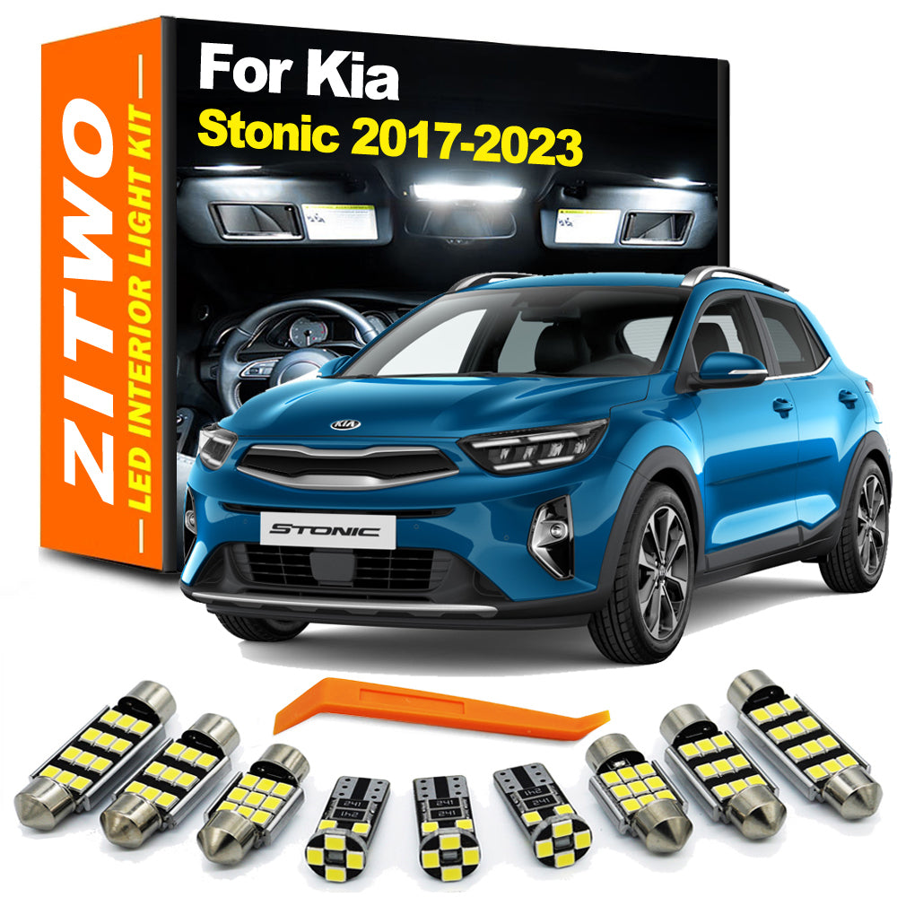 AutoGlowLED 11Pcs LED Interior Light Kit for Kia Stonic 2017-2023