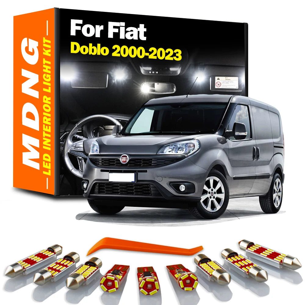 AutoGlowLED LED Interior Light Kit for Fiat Doblo 2000-2023