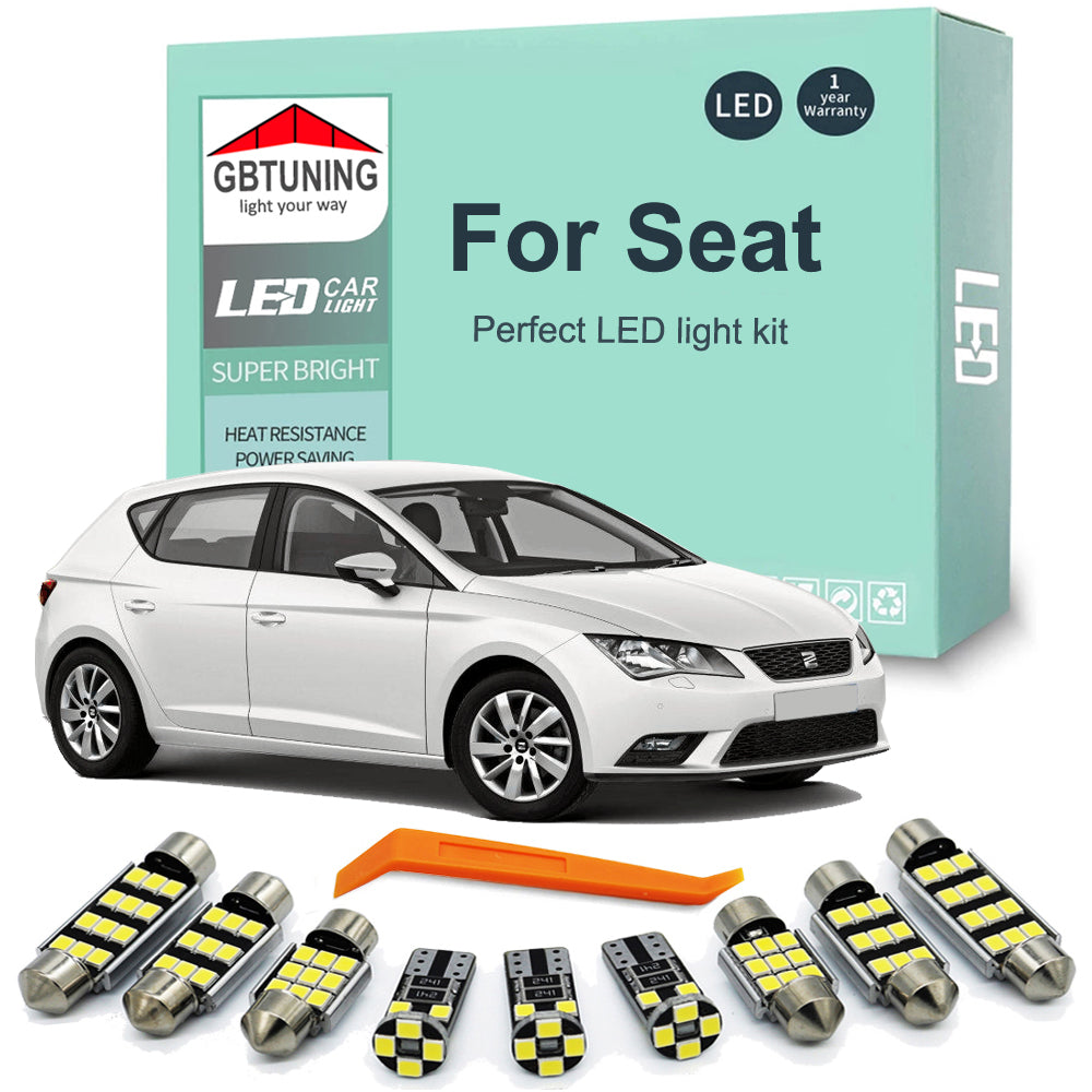 AutoGlowLED Canbus LED Interior Light Kit for Seat Leon Ibiza Alhambra
