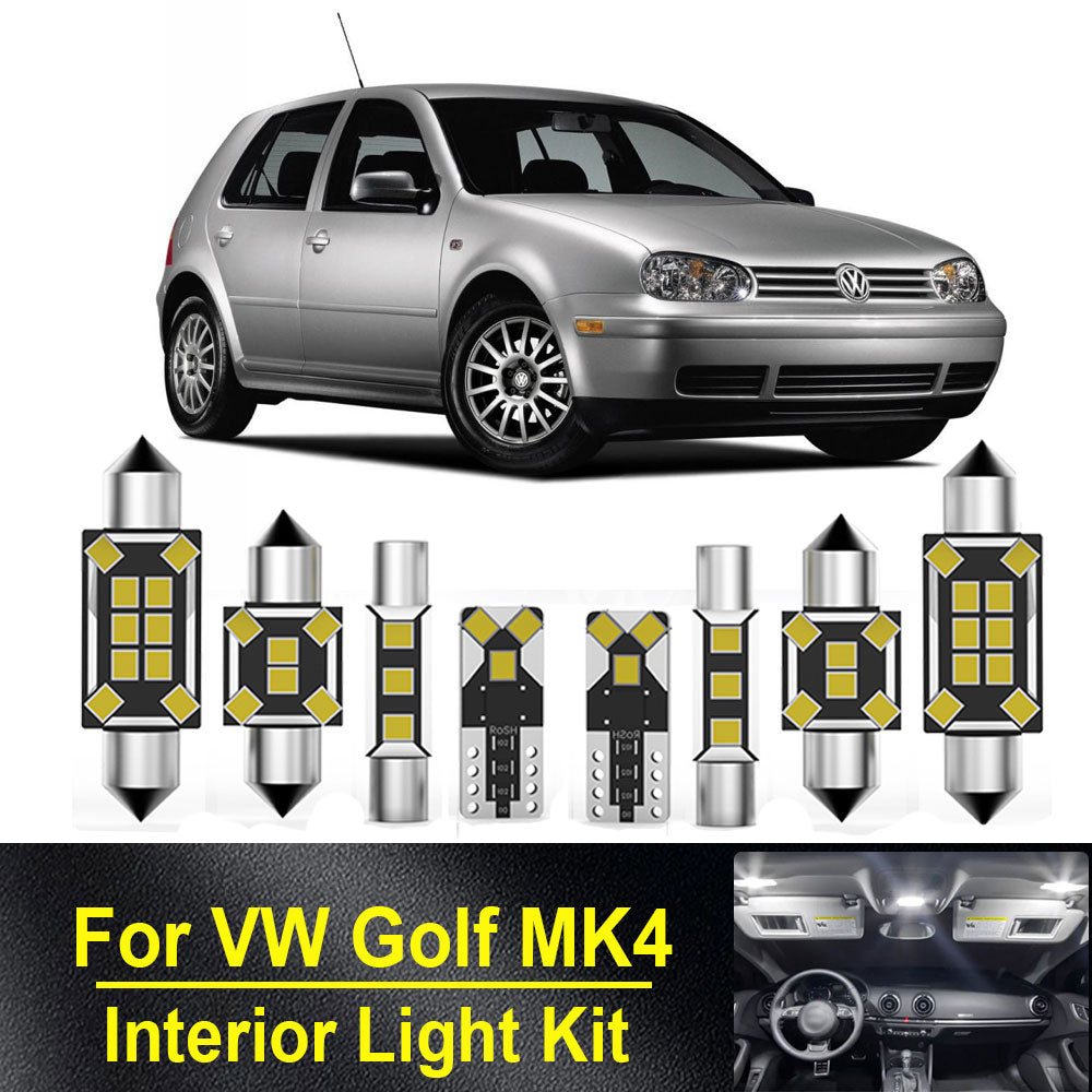 AutoGlowLED 13Pcs LED Interior Light Kit for VW Golf 4 MK4 1999-2005