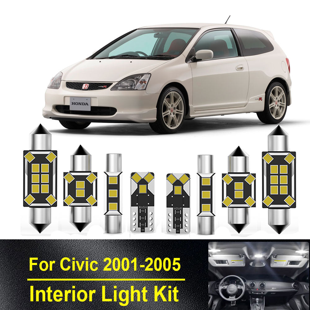 AutoGlowLED Interior LED Light Kit for Honda Civic 7th Gen 2001-2005 Canbus