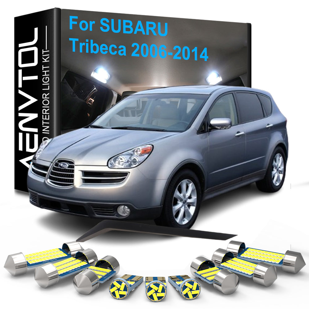AutoGlowLED 15pcs LED Interior Light Kit for Subaru Tribeca B9 2006-2014 Canbus