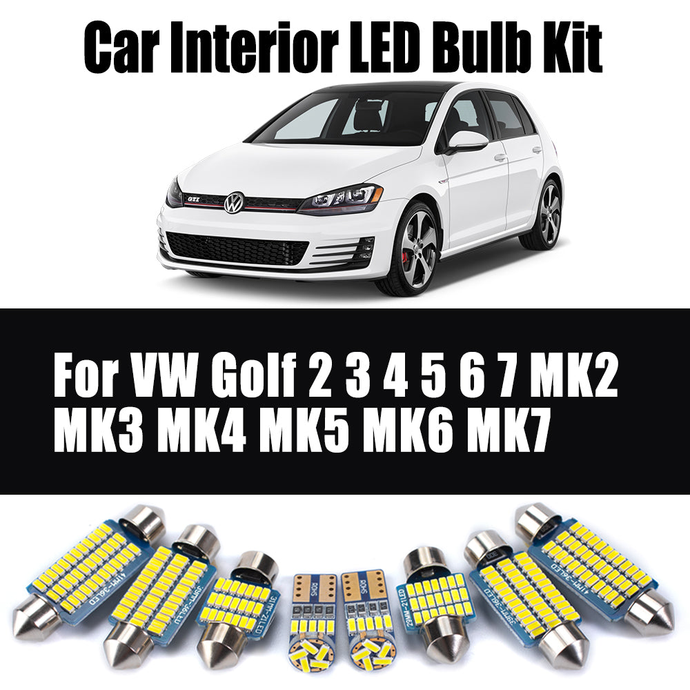 AutoGlowLED Interior LED Light Kit for VW Golf MK2-MK7 Canbus Error Free
