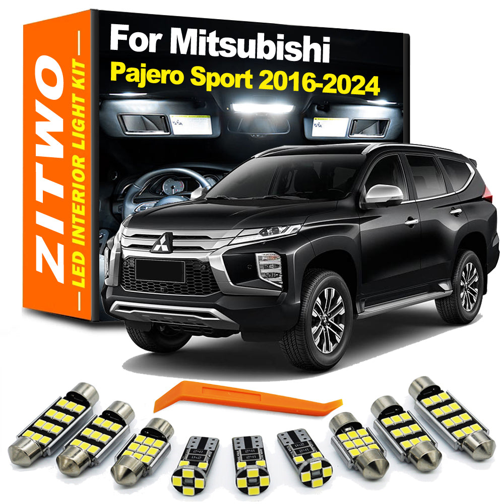 AutoGlowLED 17Pcs LED Interior Light Kit for Mitsubishi Pajero Sport 2016-2024