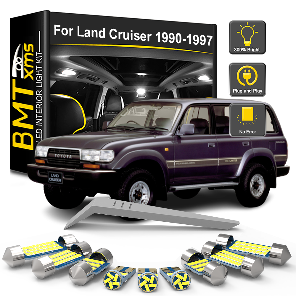 AutoGlowLED 17Pcs LED Interior Light Kit for Toyota Land Cruiser 80 Series 1990-1997