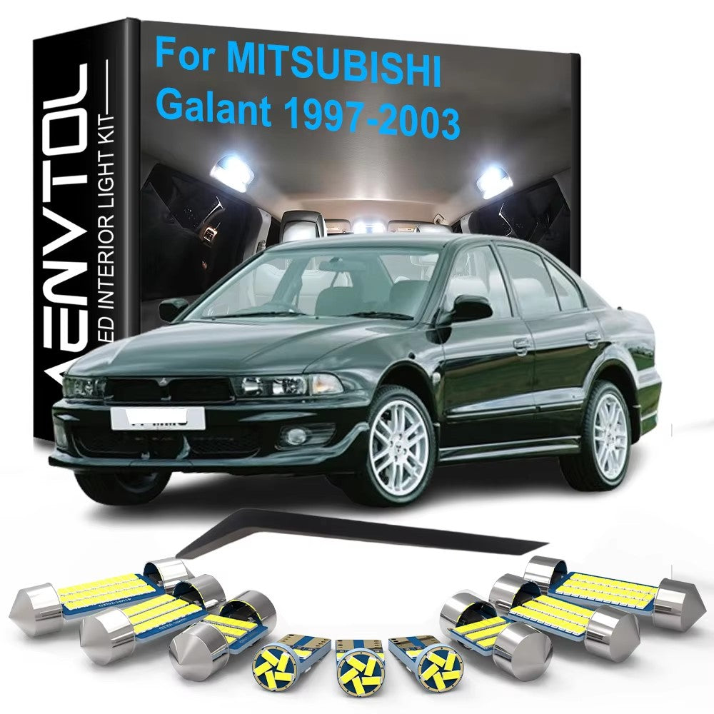 AutoGlowLED 10pc LED Interior Light Kit for Mitsubishi Galant 1997-2003 Canbus