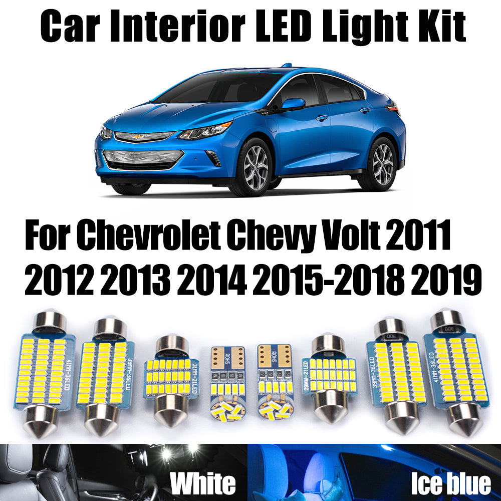 AutoGlowLED LED Interior Light Kit for Chevrolet Chevy Volt 2011-2019 Canbus Error Free
