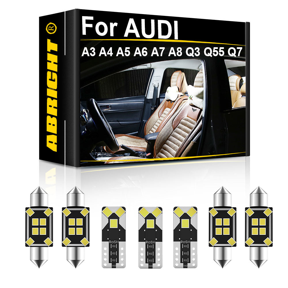 AutoGlowLED Canbus LED Interior Light Kit for Audi A3 A4 A5 A6 A7 A8 Q3 Q5 Q7