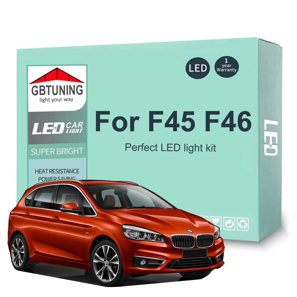AutoGlowLED 6Pc Canbus LED Interior Light Kit for BMW 2 Series F45 F46 2014-2018