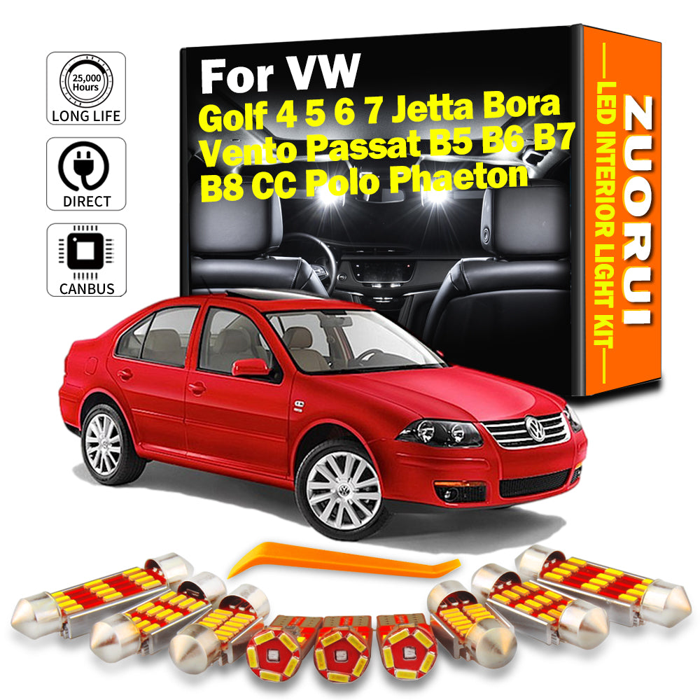 AutoGlowLED VW Golf Jetta Passat LED Interior Light Kit Canbus