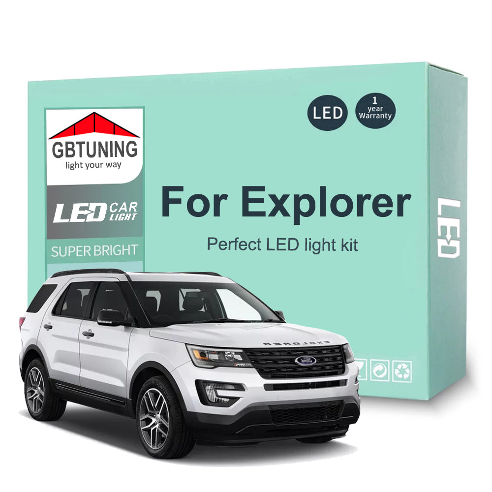 AutoGlowLED LED Interior Light Kit for Ford Explorer 1991-2019 Canbus Error Free