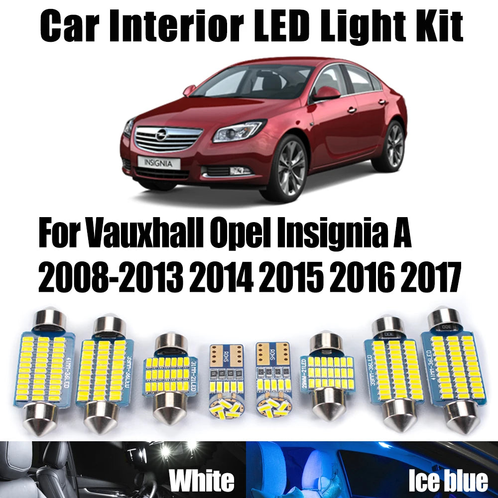 AutoGlowLED 20Pc Canbus LED Interior Light Kit for Vauxhall Opel Insignia A 2008-2017