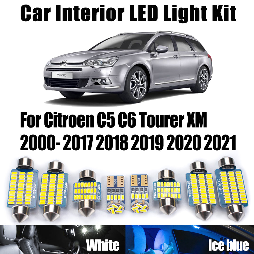 AutoGlowLED Canbus LED Interior Light Kit for Citroen C5 C6 XM