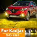AutoGlowLED LED Fog Light for Renault Kadjar 2015-2020, 2pcs Front Driving Lamp Bulbs