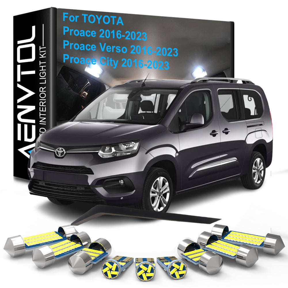AutoGlowLED 18pcs LED Interior Light Kit for Toyota Proace 2016-2023 Canbus