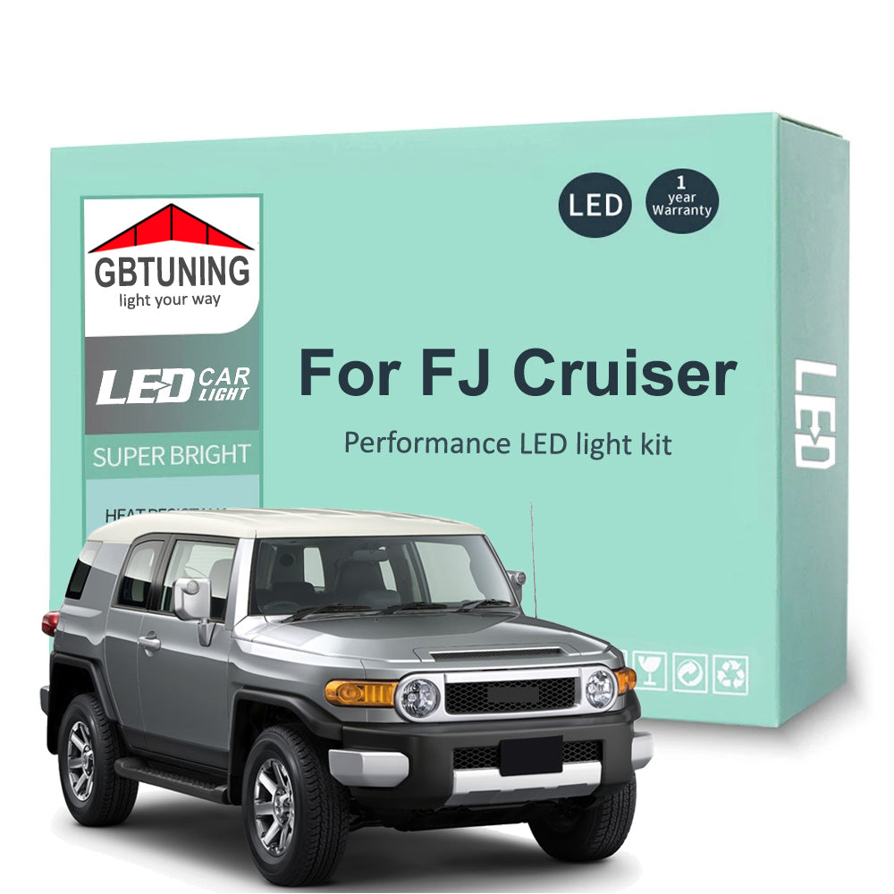 AutoGlowLED 9Pc LED Interior Light Kit for Toyota FJ Cruiser 2007-2019 Canbus