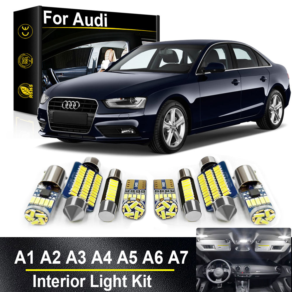 AutoGlowLED LED Interior Light Kit for Audi A3 S3 A4 S4 A5 A6 A7 Canbus