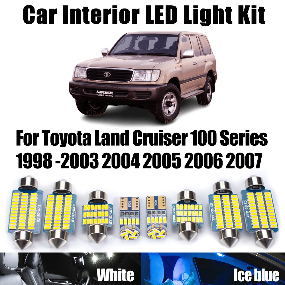 AutoGlowLED 19Pcs Canbus LED Interior Light Kit for Toyota Land Cruiser 100