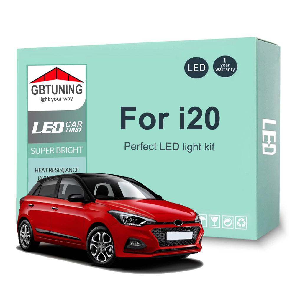 AutoGlowLED Canbus LED Interior Light Kit for Hyundai i20 MK1 MK2 PB GB IB
