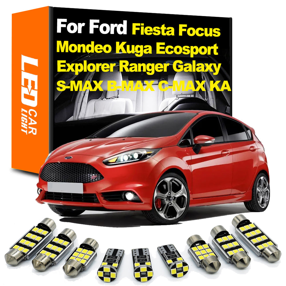 AutoGlowLED Canbus Interior LED Light Kit for Ford Fiesta Focus Mondeo Kuga