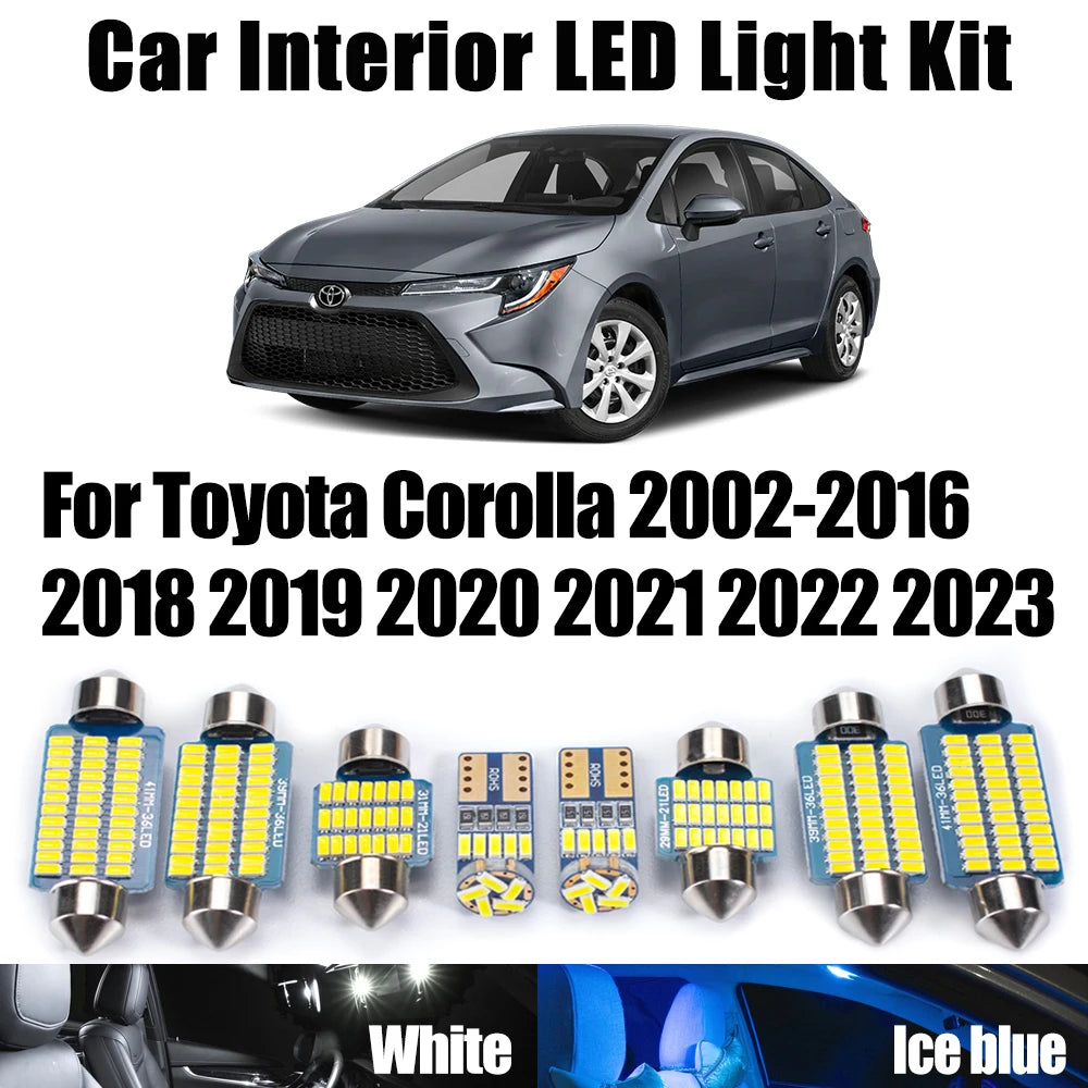 AutoGlowLED Canbus LED Interior Light Kit for Toyota Corolla 2002-2023