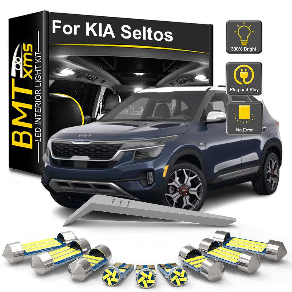 AutoGlowLED 12Pc LED Interior Light Kit for KIA Seltos 2019-2023