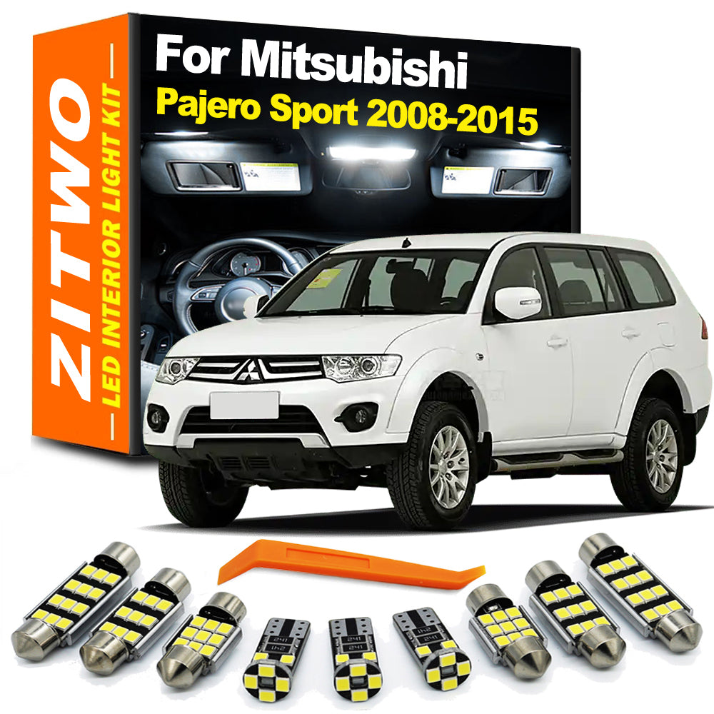 AutoGlowLED 17-Piece LED Interior Light Kit for Mitsubishi Pajero Sport MK2 2008-2015
